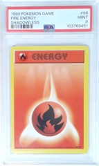 V1946: 1999: Fire Energy: 98/102: Shadowless: Game: PSA: 9: MINT: 103769451